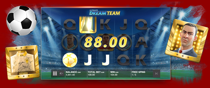 Jeu de casino Football Ultimate Dream Team de Push Gaming, machine à sous vidéo en ligne