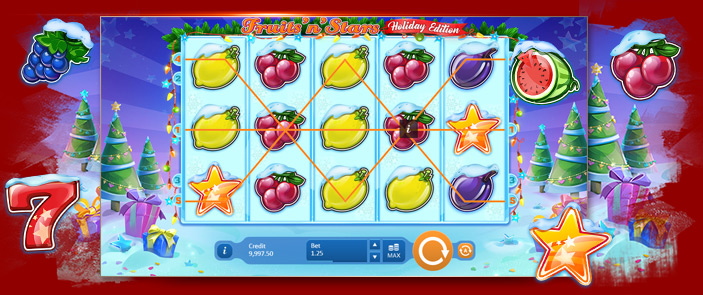 Machine à sous fruit : Fruits N' Stars: Holiday Edition