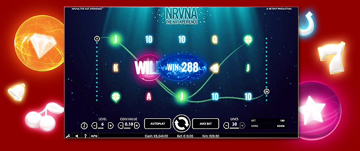 Jeu Gratuit NetEnt : NRVNA, une machine à sous Zen et calme au thème futuriste !