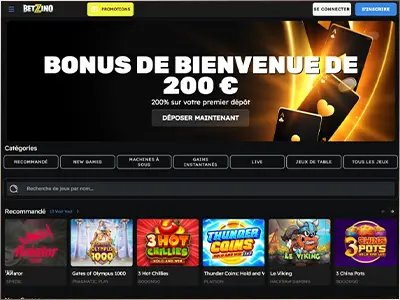 Jouer sur le casino Betzino : un casino en ligne avec bonus sans dépôt et de nombreux jeux d'argent