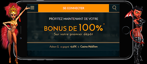 Bonus de 100% Casino en ligne Cheri sur mobile et smartphones !