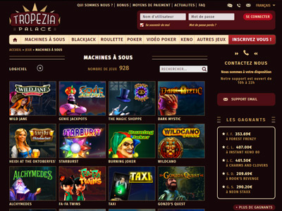 Jouer casino en ligne Tropezia Palace