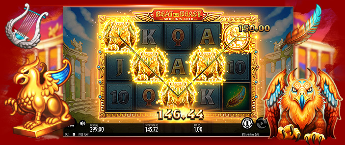 Gagner au casino mobile français avec la slot Beat the Beast: Griffin’s Gold de Thunderkick