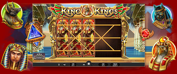 Défiez les dieux egyptiens dans la machine à sous payante King of Kings de Relax Gaming !