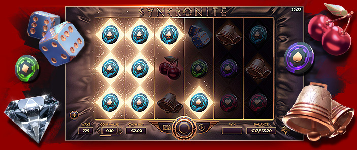 Jeu de casino en ligne Syncronite par Yggdrasil, une nouvelle machine à sous mobile rentable