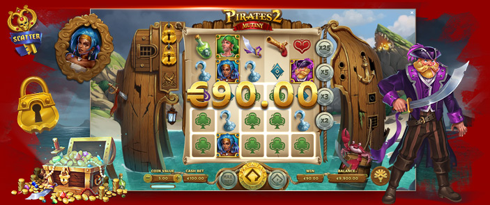 La machine à sous rentable Pirates 2: Mutiny est disponible sur les casinos en ligne français !