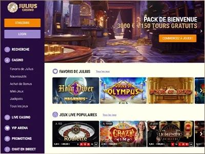 Jouer sur le Julius Casino et bénéficiez d'un généreux bonus de bienvenue !